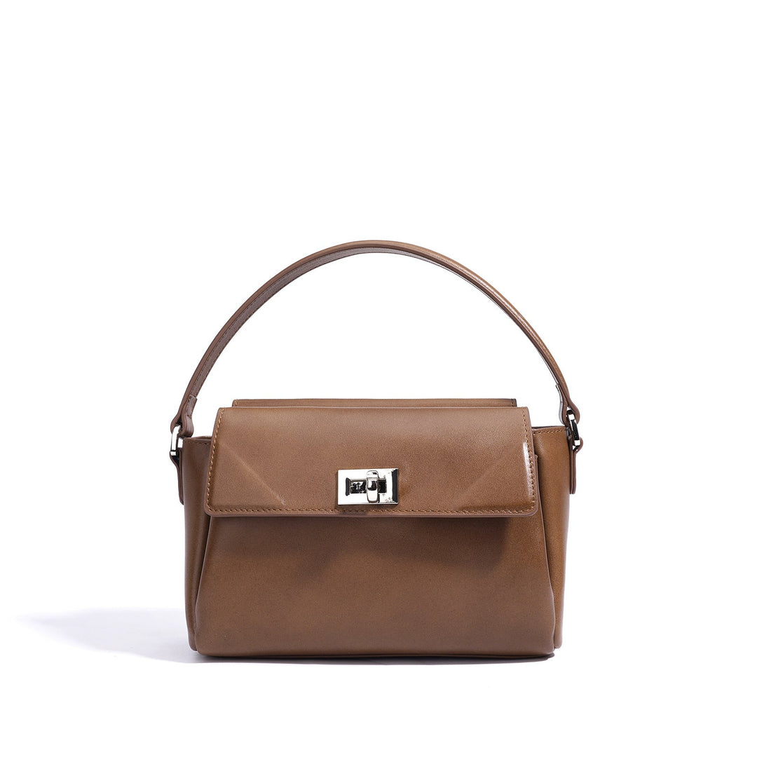 top-handle bag with silver clasp – MINT