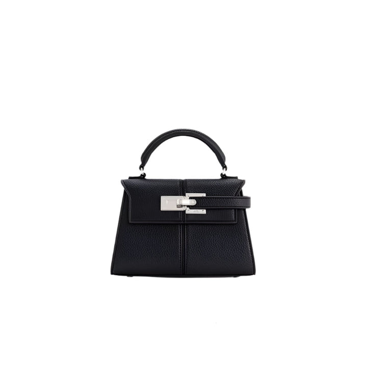 Structured Top-Handle Bag with Turn-Lock Closure – IVIIRY
