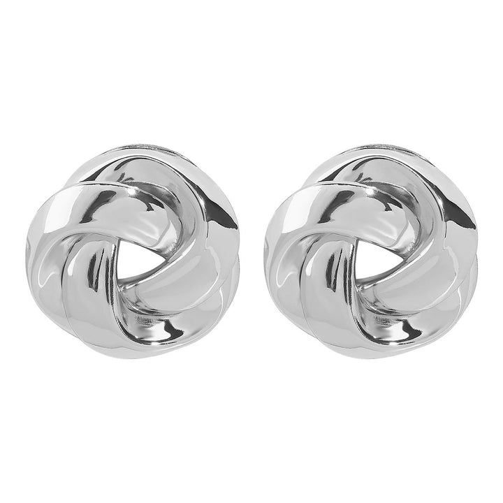 twisted dome stud earrings with polished finish – SELMAR
