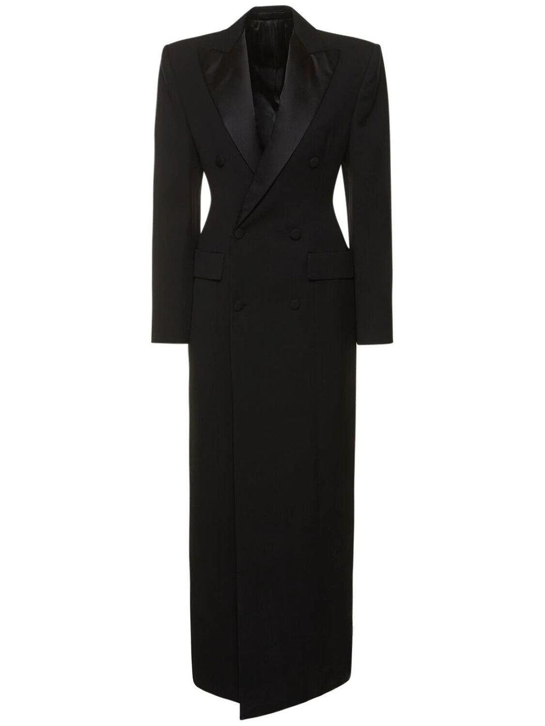 Tailored Double-Breasted Blazer Maxi Dress – ELHENAWY