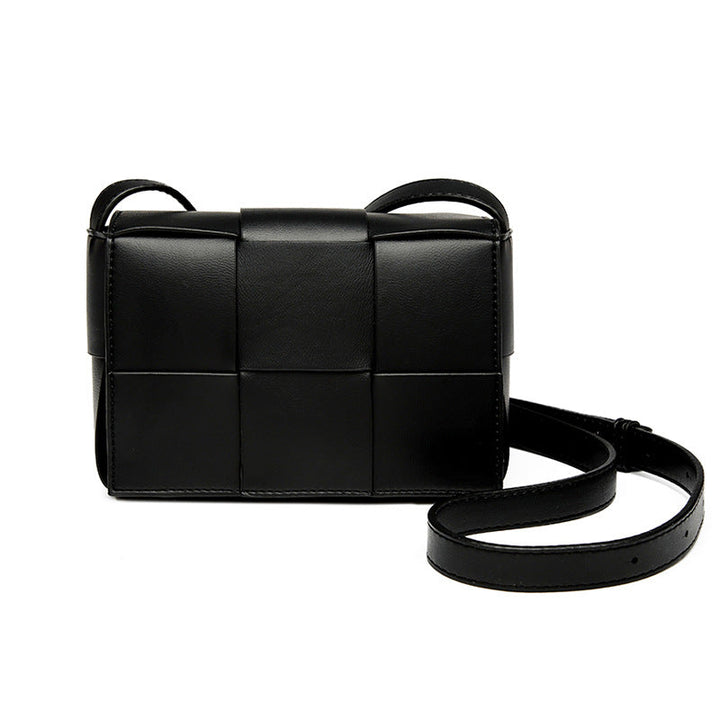 Minimalist Woven Leather Crossbody Bag – CUBE