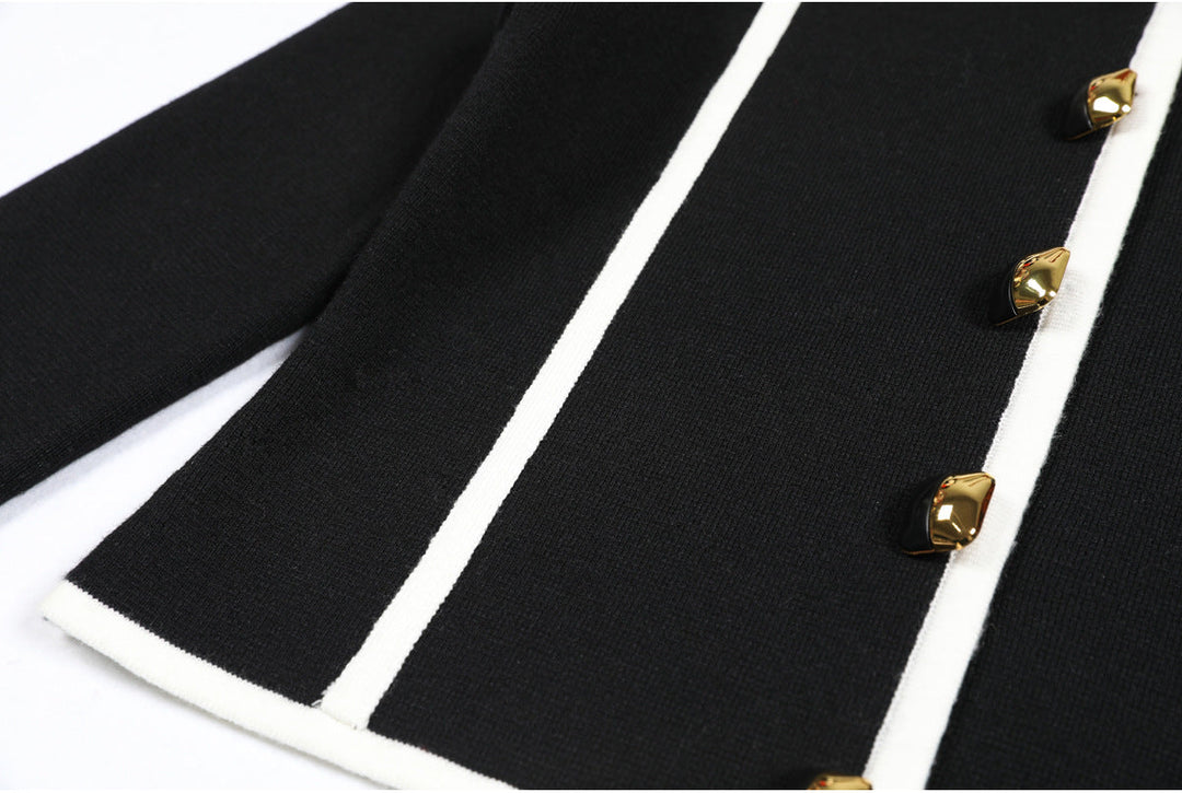 long sleeve tailored suit with contrast piping - ODD- DORRAZLI
