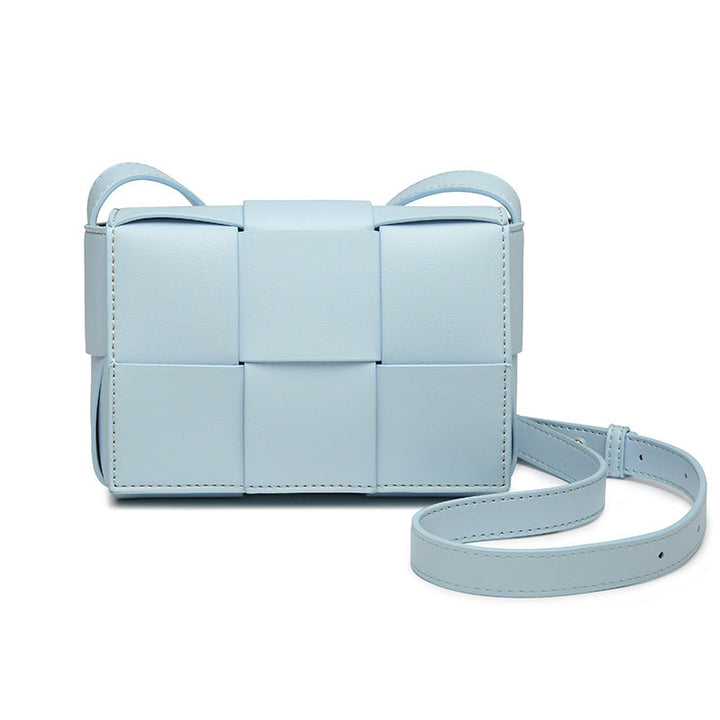 Minimalist Woven Leather Crossbody Bag – CUBE