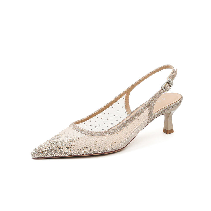 Elegant Crystal Mesh Pumps - Bridal