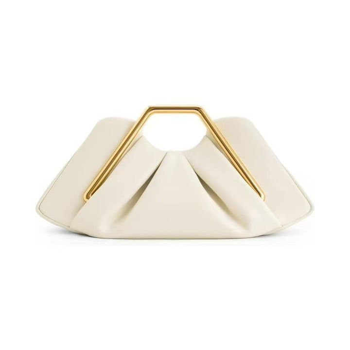 Caramel Geometric Handle Clutch Bag – VÉRALUX