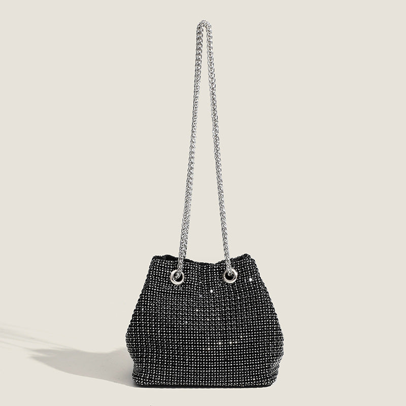 Crystal Rhinestone Bucket Bag - Glamorous