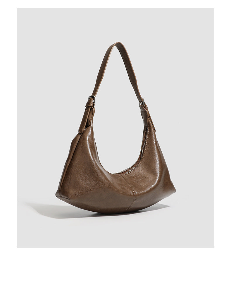 Leather Hobo Shoulder Bag – SIENNA