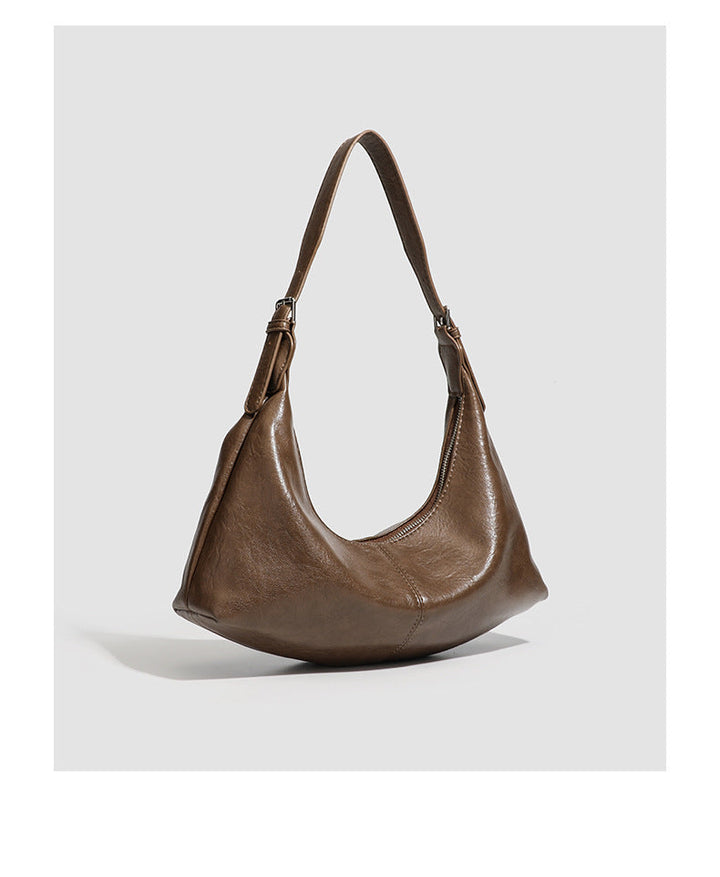 Leather Hobo Shoulder Bag – SIENNA