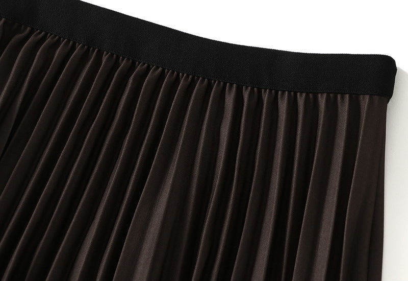 tie-dye pleated A-line midi skirt – MARBLE