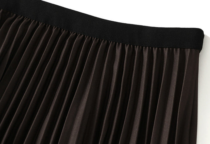 tie-dye pleated A-line midi skirt – MARBLE