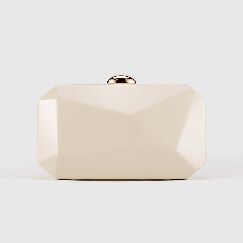 Geometric burgundy clutch with faceted design – WINE
