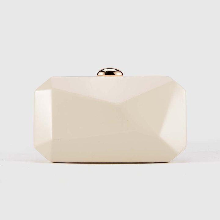 Geometric burgundy clutch with faceted design – WINE