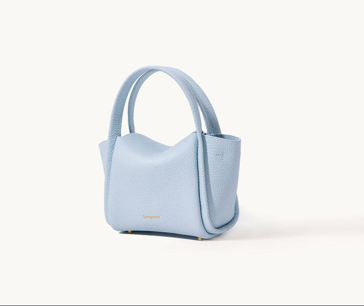 Mini Yellow Pebbled Leather Tote Bag – Songmont