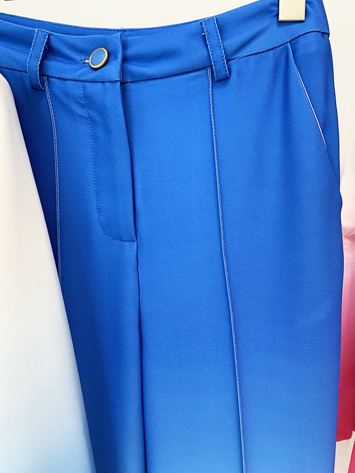 gradient tailored pantsuit with single-breasted blazer – Fannanah