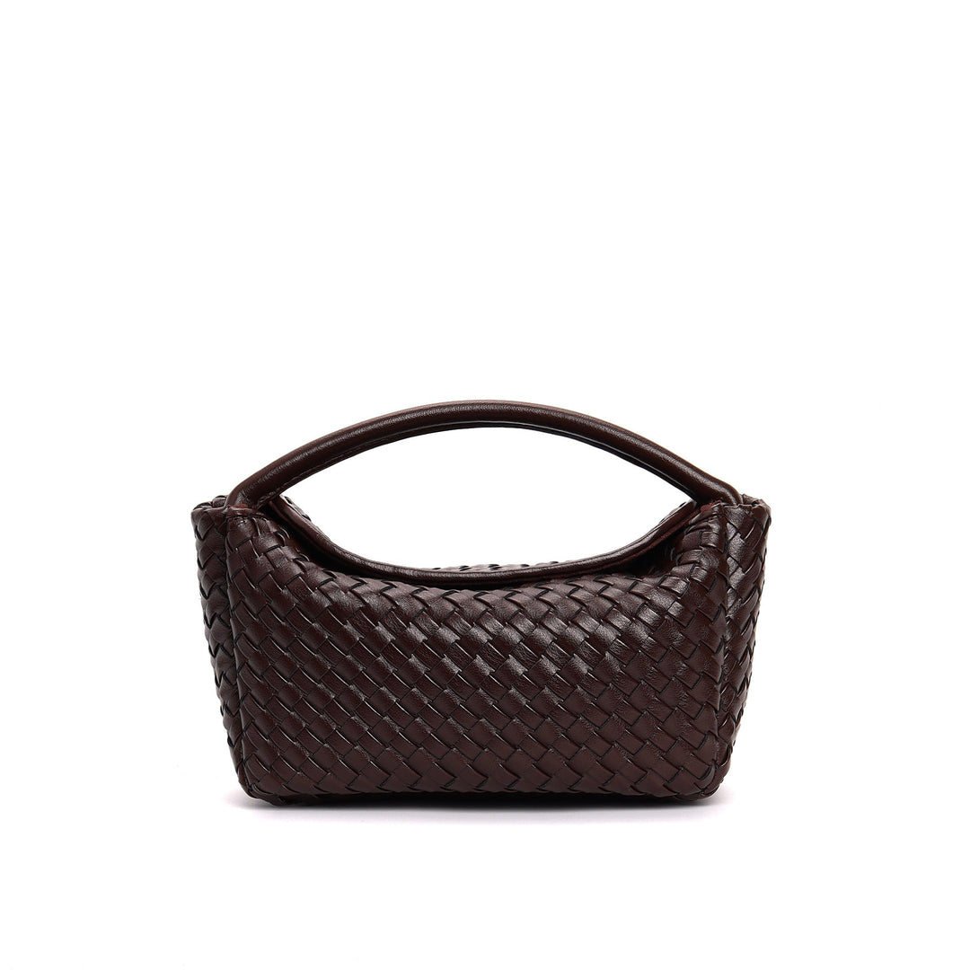 mini woven hobo bag with curved handle - NAIA