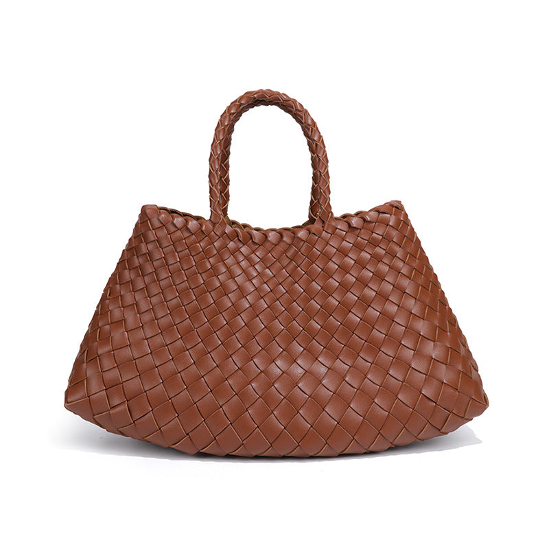Oversized Woven Handbag – AZURE