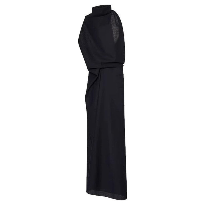One-Shoulder Draped Maxi Dress - NOXIA
