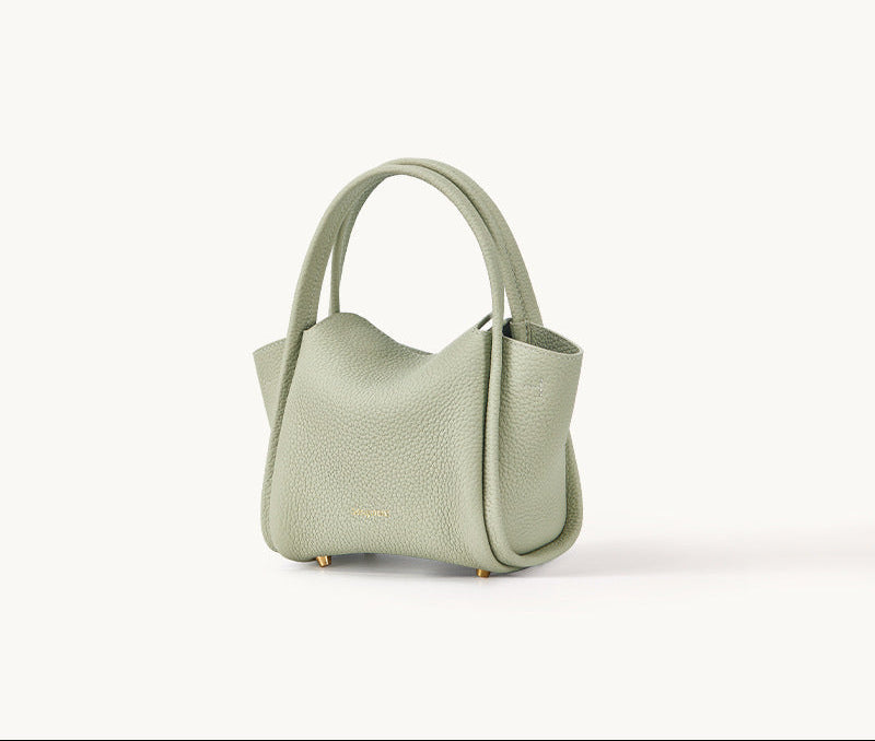 Mini Yellow Pebbled Leather Tote Bag – Songmont