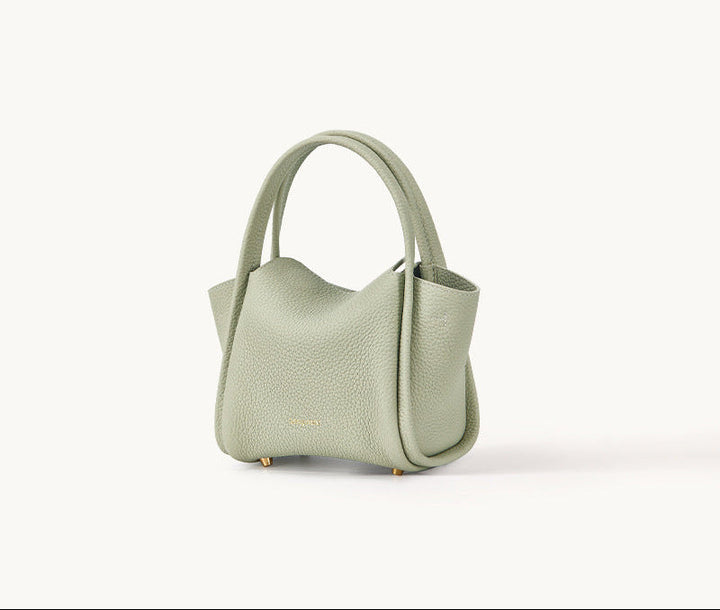 Mini Yellow Pebbled Leather Tote Bag – Songmont