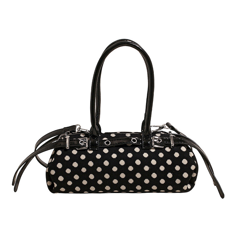 Brown Polka Dot Barrel Shoulder Bag – ÉLOVIA