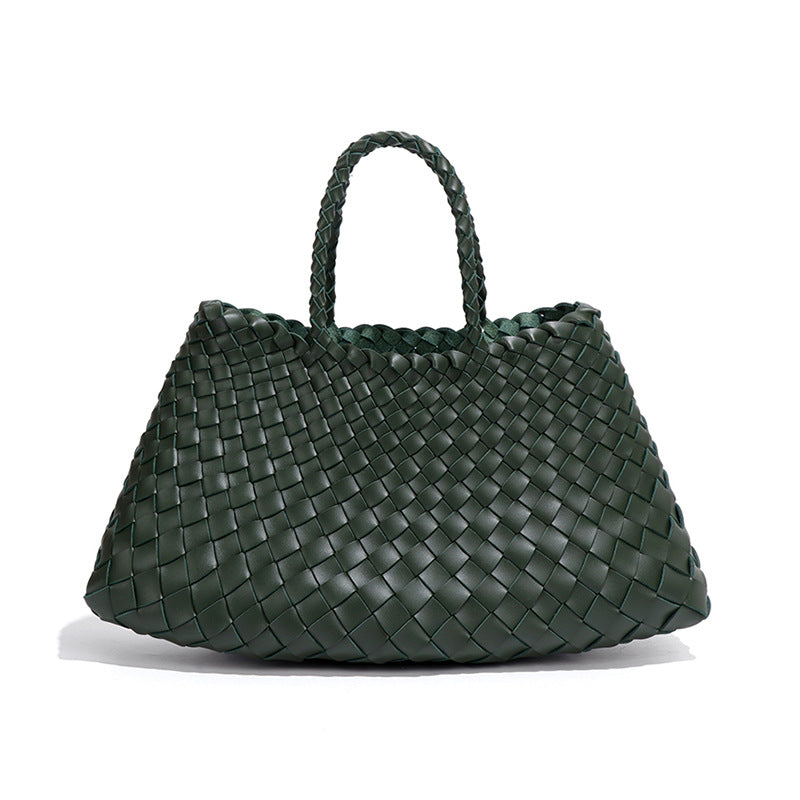 Oversized Woven Handbag – AZURE