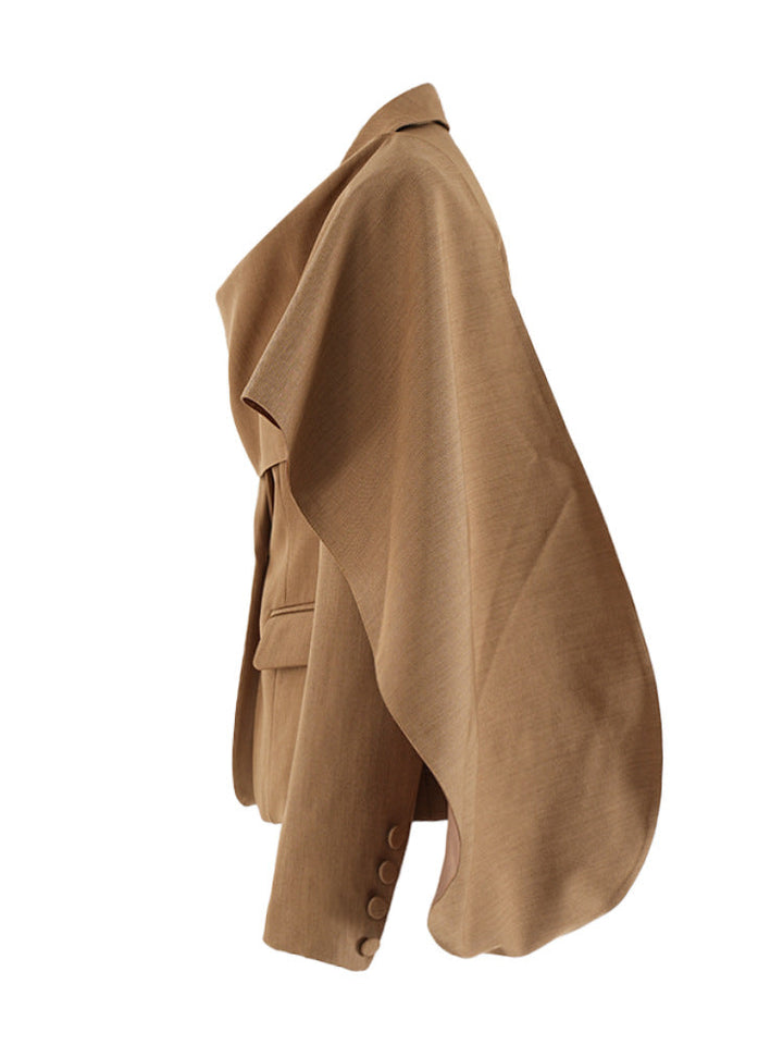 Tailored blazer with draped cape detail - ODD- Marcilu