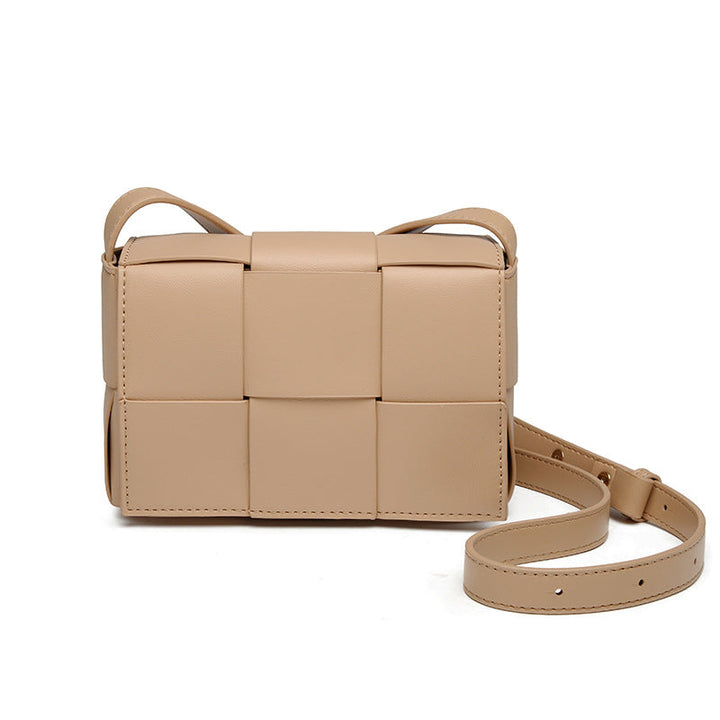 Minimalist Woven Leather Crossbody Bag – CUBE