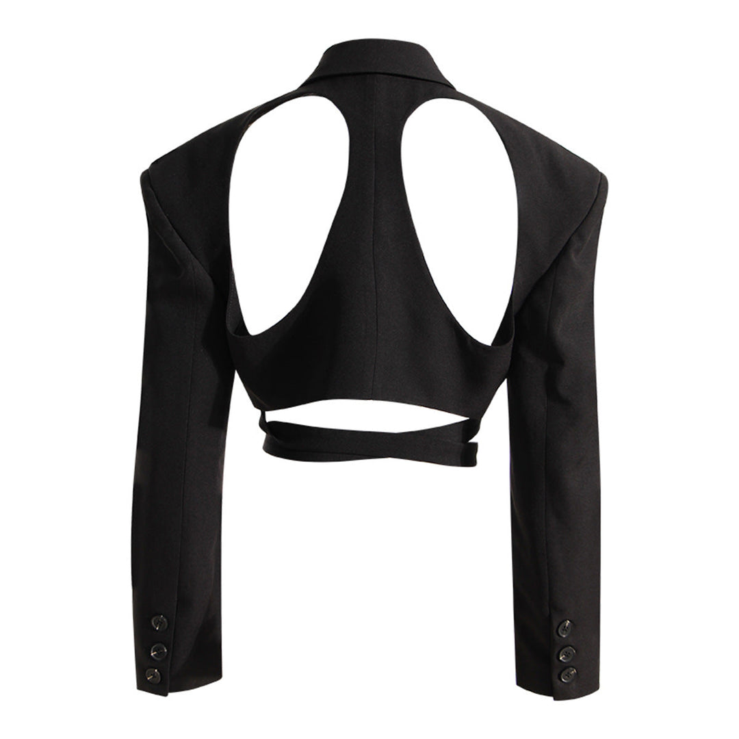 Cut-out blazer with tie-front detail - Nasru