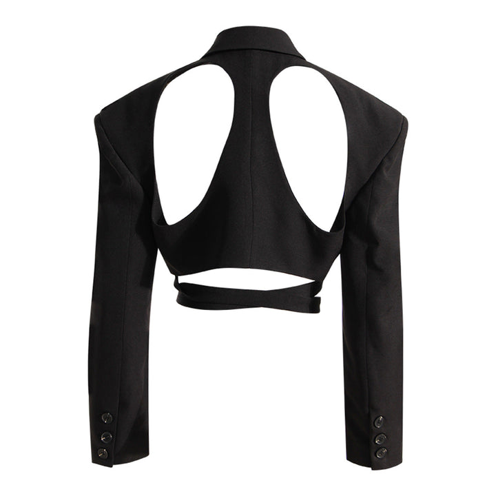 Cut-out blazer with tie-front detail - Nasru