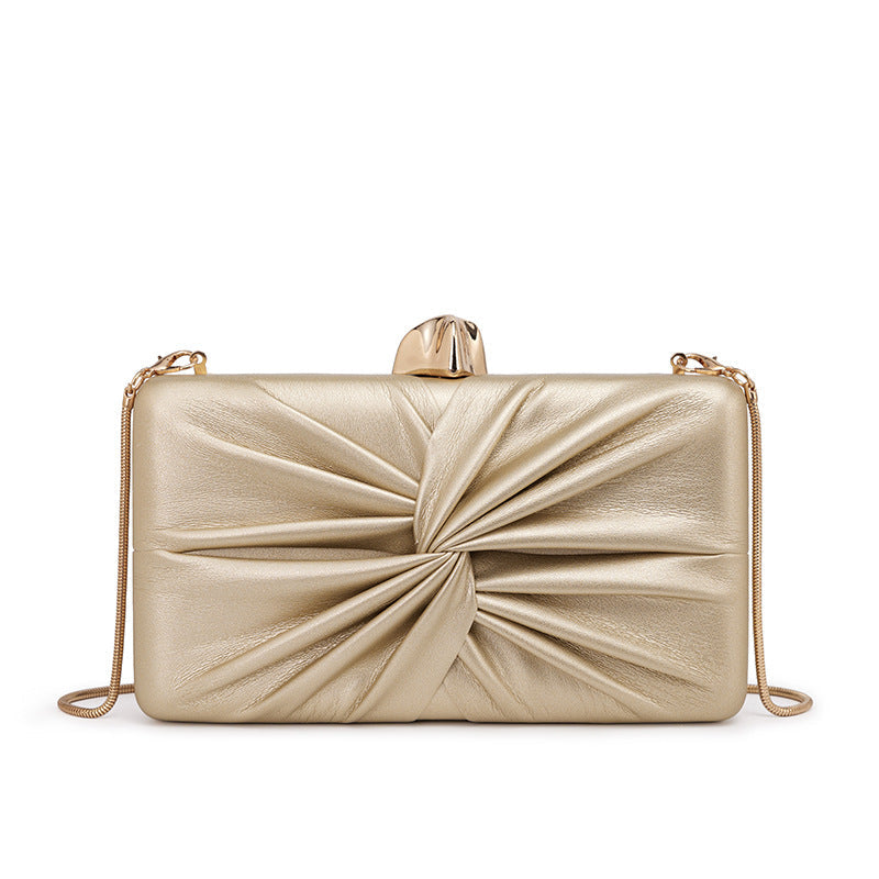 Silver Ruched Evening Clutch Bag – ÉTOILÉA