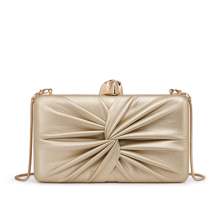 Silver Ruched Evening Clutch Bag – ÉTOILÉA