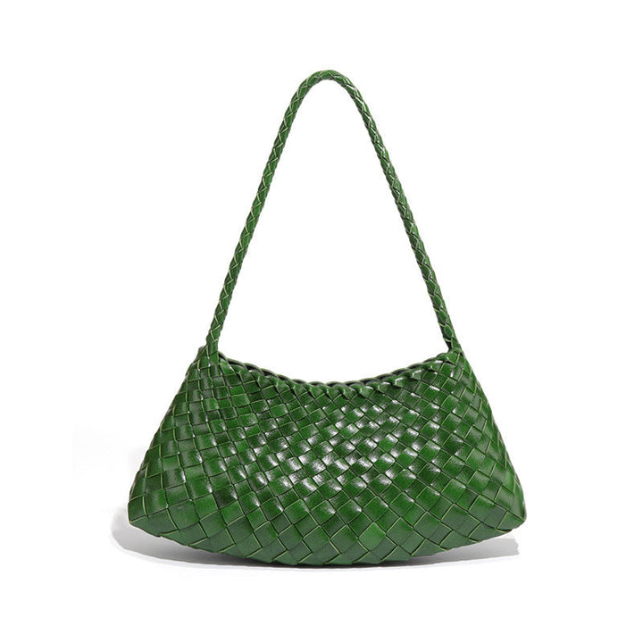 Emerald Woven Drawstring Shoulder Bag – SERALINE
