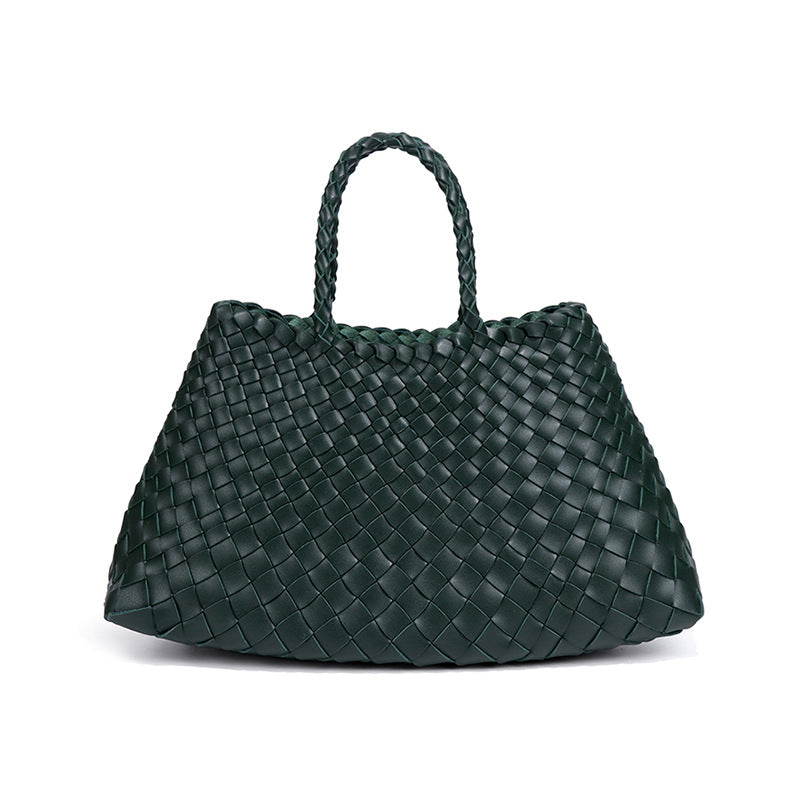 Oversized Woven Handbag – AZURE