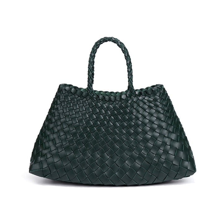 Oversized Woven Handbag – AZURE