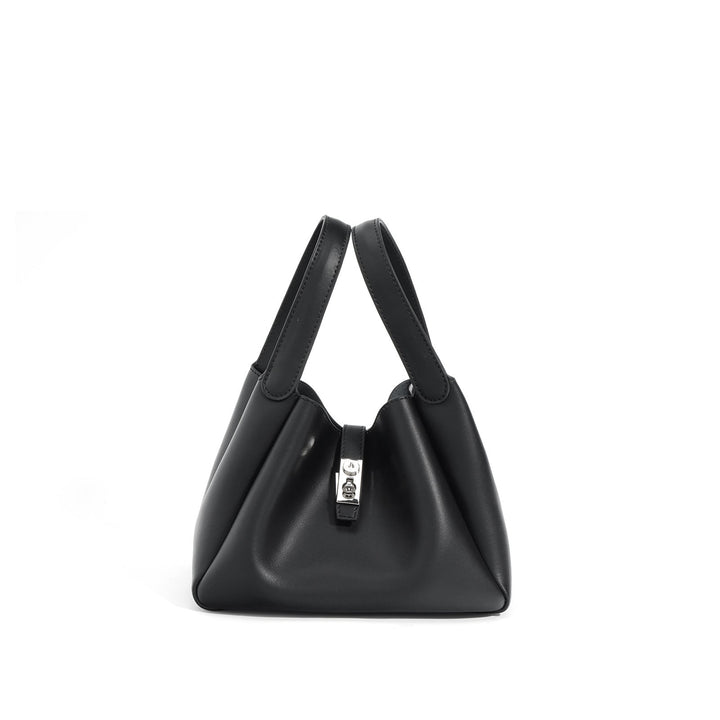 mini structured tote with twist lock – SAGE