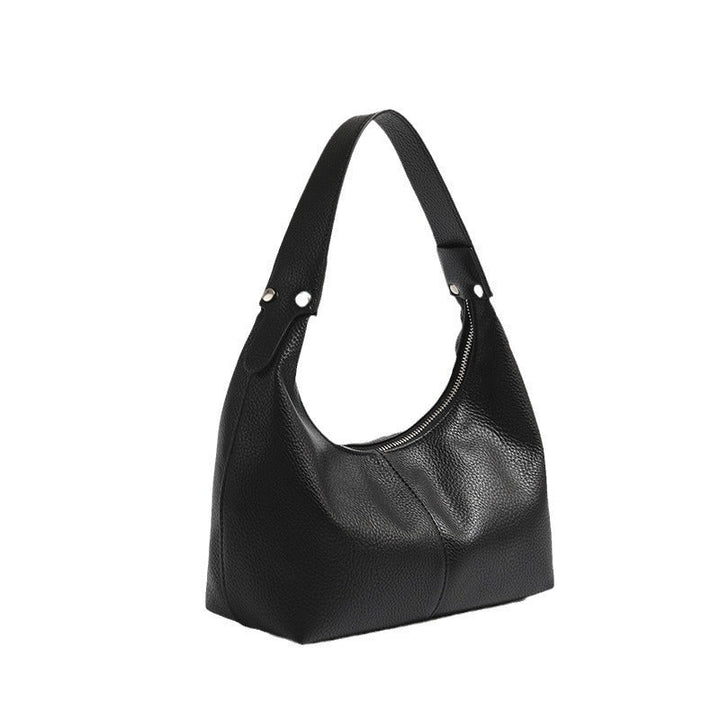 metallic leather crescent shoulder bag – AURORA