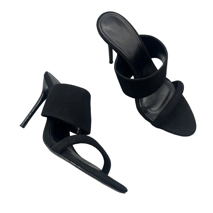 double strap stiletto mule with minimalist silhouette – EDGE