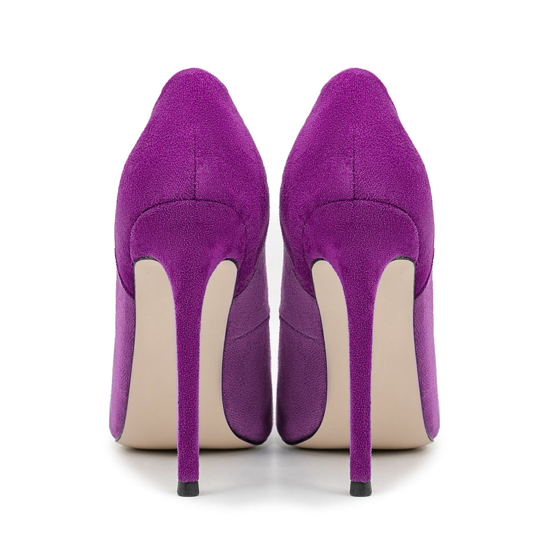 Fuchsia Suede Stiletto Pumps – Royal