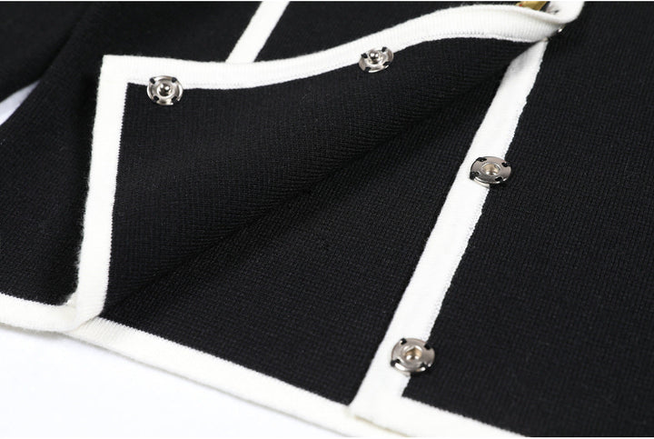 long sleeve tailored suit with contrast piping - ODD- DORRAZLI