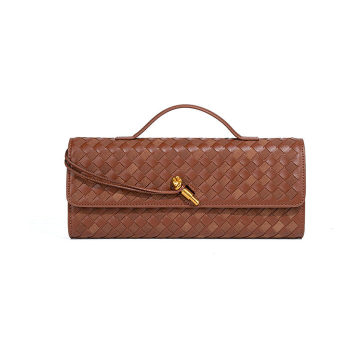 Woven Leather Clutch Bag – BORDEAUX