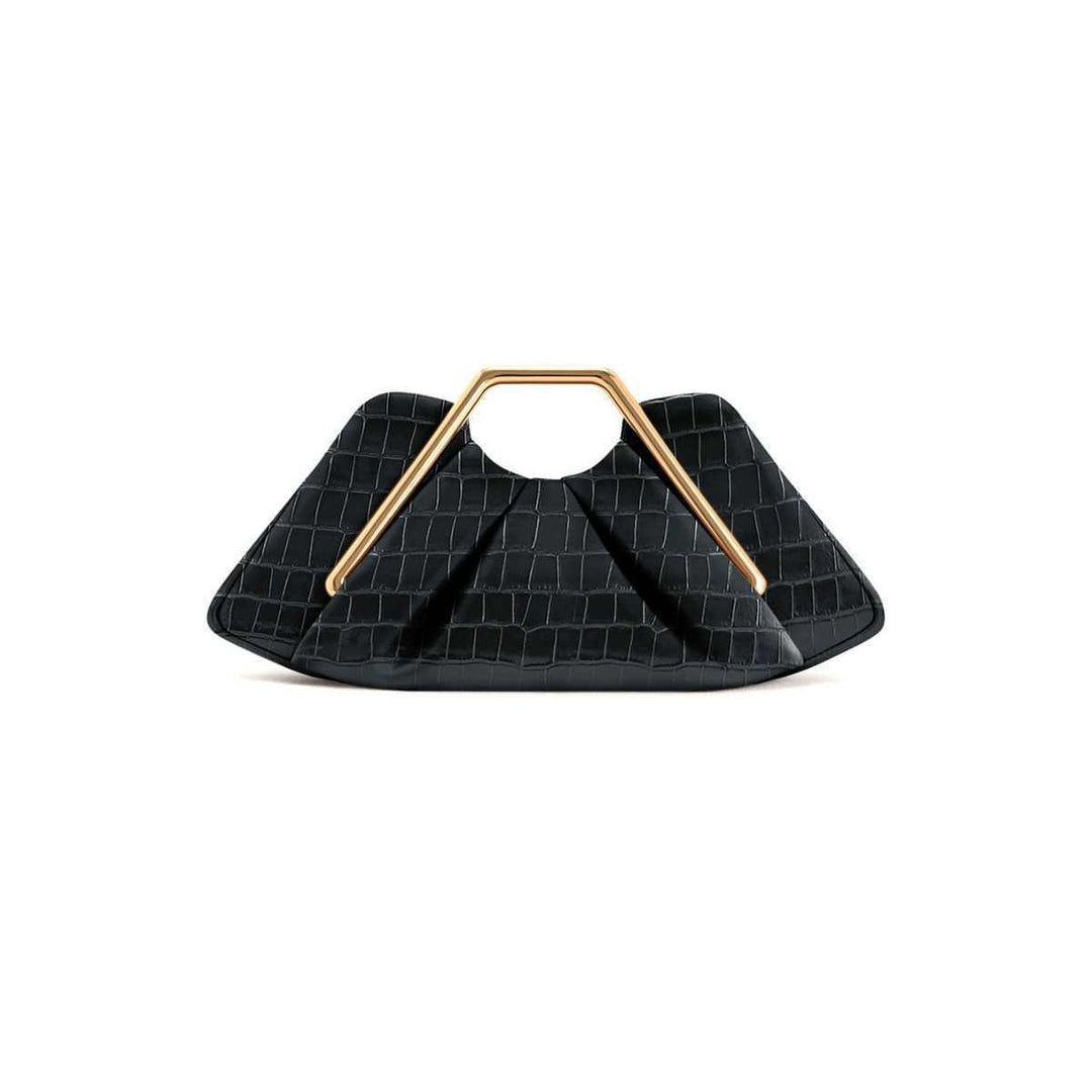 Caramel Geometric Handle Clutch Bag – VÉRALUX