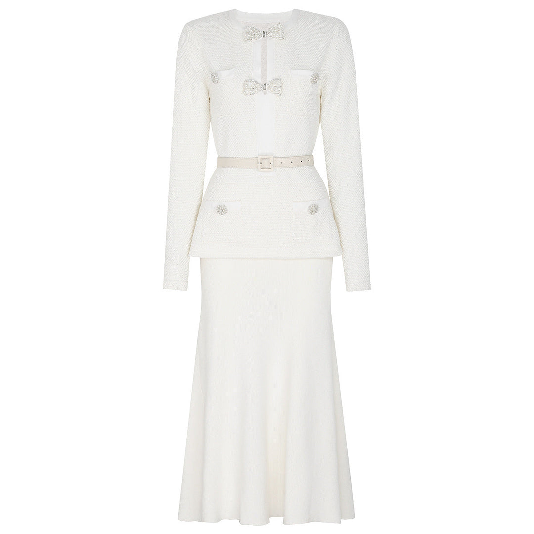 Refined Couture Dress with Sculpted Silhouette – AURELIA
