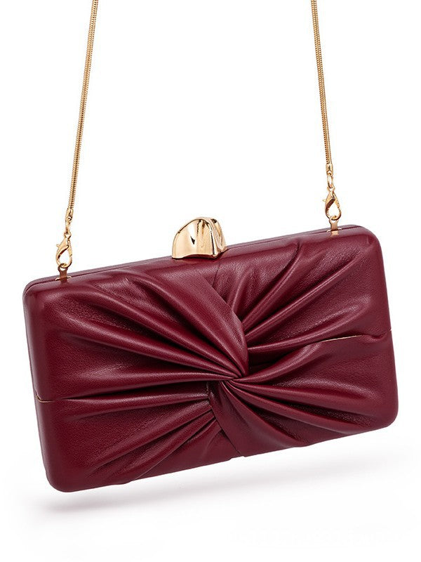 Silver Ruched Evening Clutch Bag – ÉTOILÉA