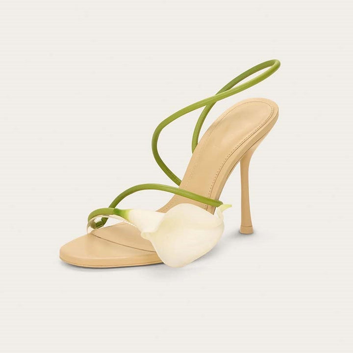 Floral Wrap Stiletto Sandals - Bloom