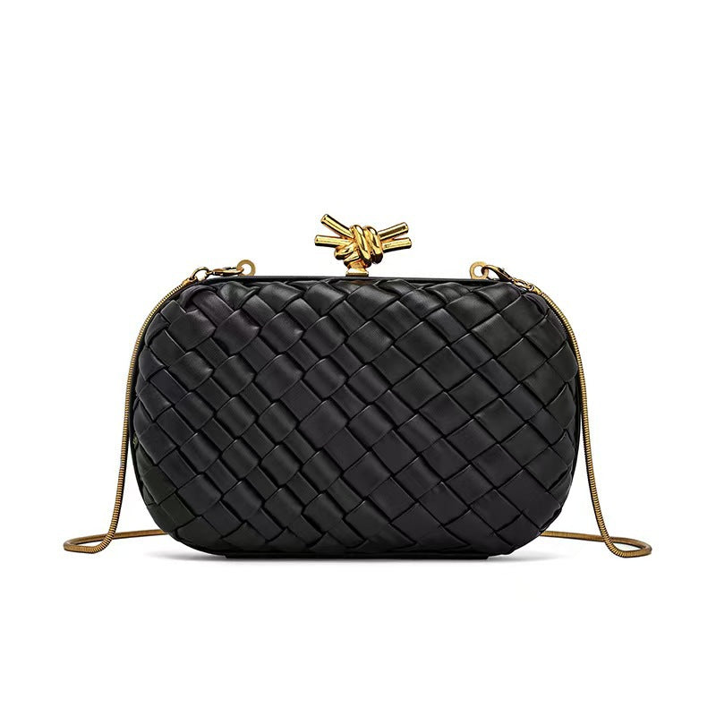 Metallic Woven Clutch Chain Bag – ORLÉANA