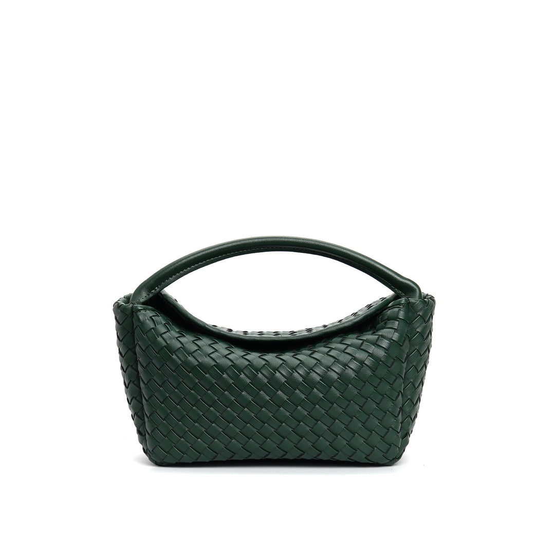mini woven hobo bag with curved handle - NAIA