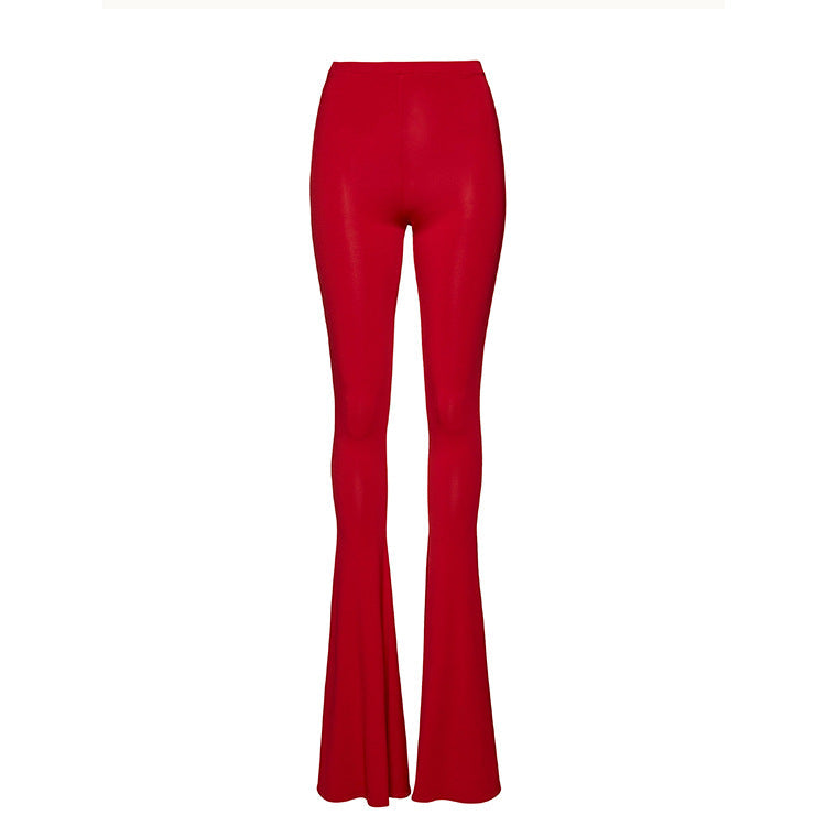 cut-out rose detail bodysuit with flared pants – SCARLETT