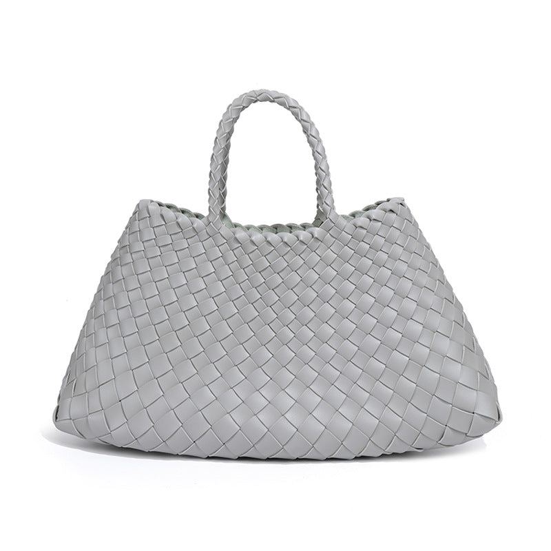 Oversized Woven Handbag – AZURE