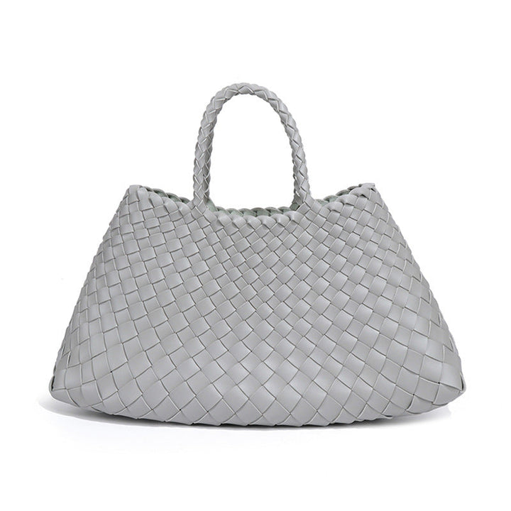 Oversized Woven Handbag – AZURE
