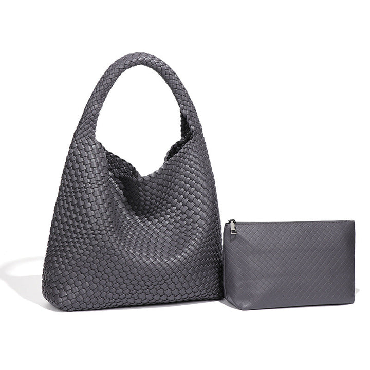 Olive Woven Hobo Bag with Matching Pouch – VIRELLE